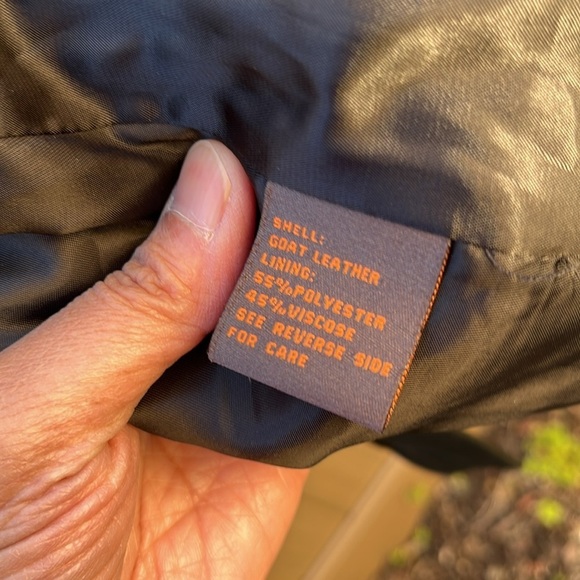 Comstock & Co Leather Jacket Size 46 Black Buttons Pockets Grunge MInim… - Picture 12 of 16